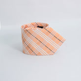CREAMY PEACH PLAID TIE