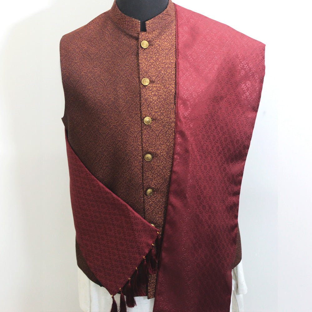 MAROON FESTIVE SCARF