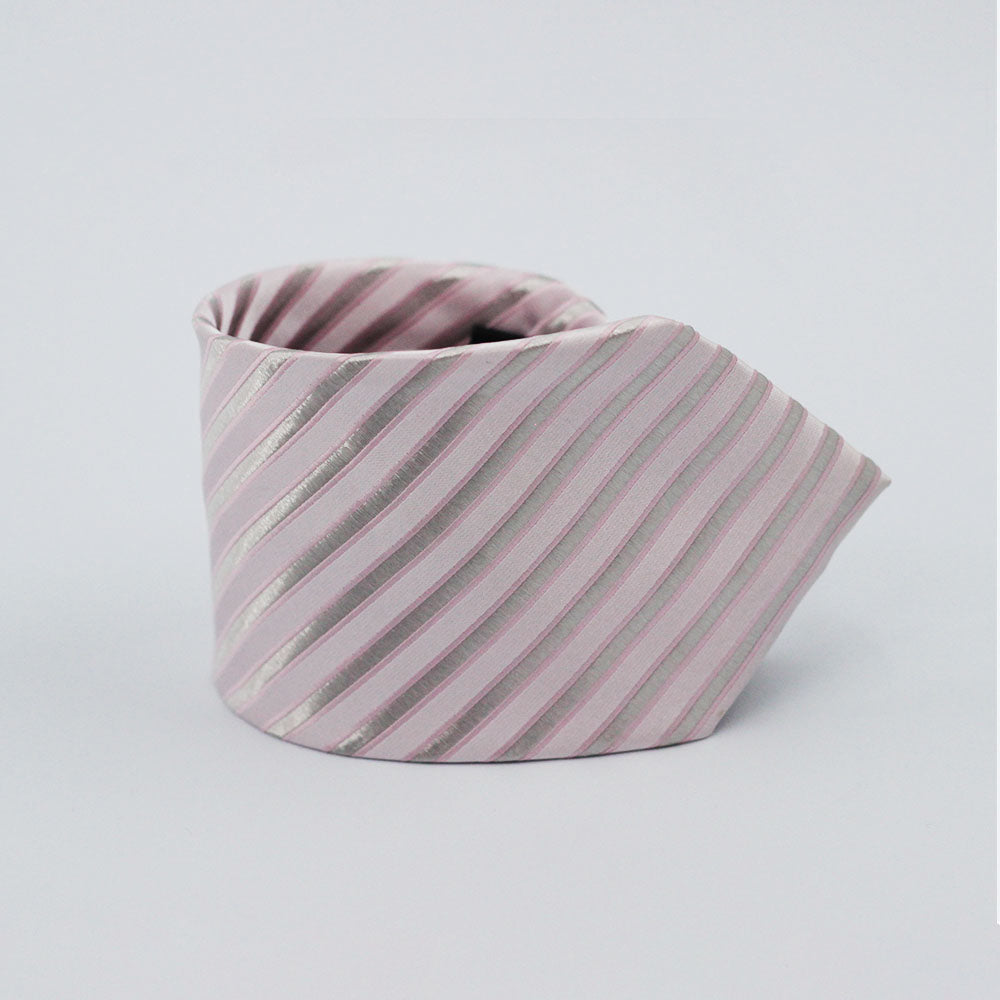 THE POWDER PINK AND SILVER CELEBRATORY TIE