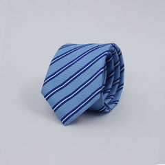 BLUE & WHITE STRIPED TIE