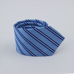 BLUE & WHITE STRIPED TIE