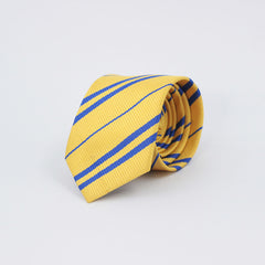 YELLOW & BLUE STRIPED TIE