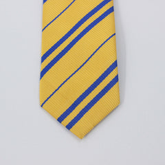 YELLOW & BLUE STRIPED TIE