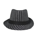SUMMER BREEZE COAL BLACK WEAVED FEDORA HAT