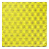 YELLOW WITH BLACK POLKA SILK POCKET SQUARE