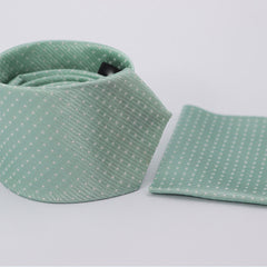 DOTTED MINT GREEN FESTIVE TIE SET