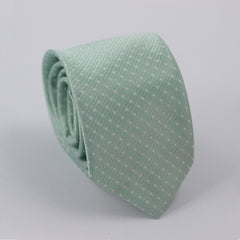 DOTTED MINT GREEN FESTIVE TIE SET