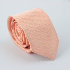 DOTTED PEACH FESTIVE TIE SET
