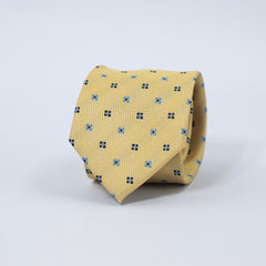 PASTEL YELLOW FLOWER DOTS TIE