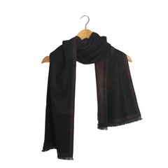 THE MODEST BLACK WOOL SCARF