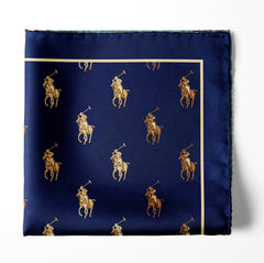 THE BLUE POLO STANDARD SILK POCKET SQUARE