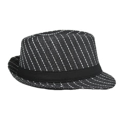 SUMMER BREEZE COAL BLACK WEAVED FEDORA HAT