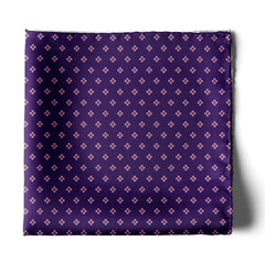 PURPLE QUADRUPLE POLKA SILK POCKET SQUARE
