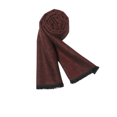 DEEP CRIMSON DUO WOOL SCARF