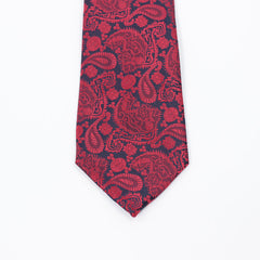 MAROON & BLACK PAISLEY FESTIVE TIE
