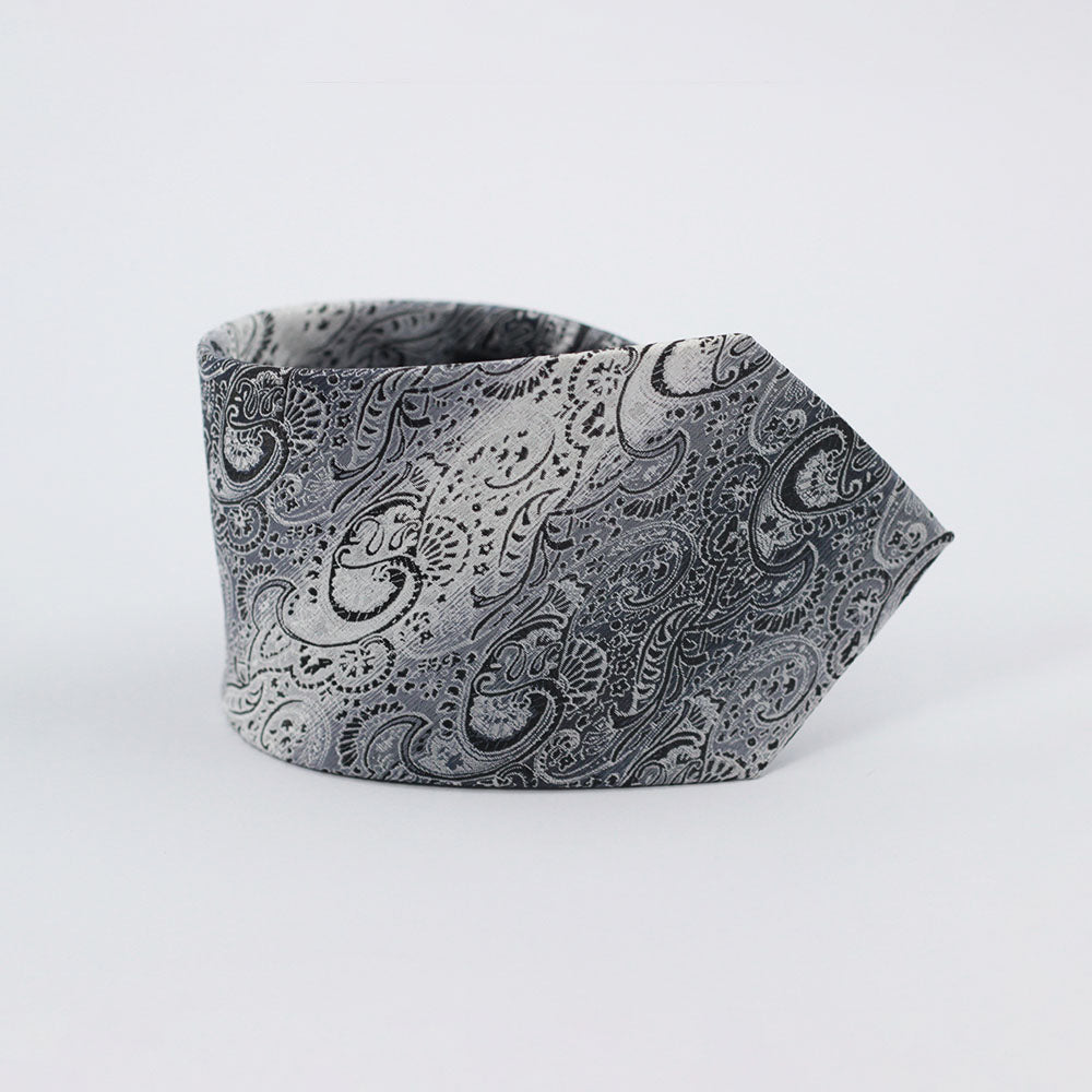 MONOCHROME PAISLEY FESTIVE TIE