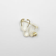WHITE EMPATHY ECHO STETHOSCOPE LAPEL PIN