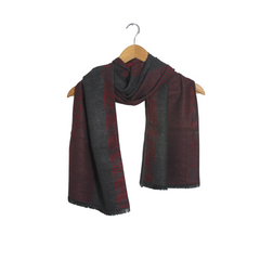 DEEP CRIMSON DUO WOOL SCARF