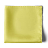 THE SOLID LEMON YELLOW SILK POCKET SQUARE