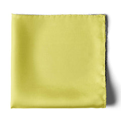 THE SOLID LEMON YELLOW SILK POCKET SQUARE