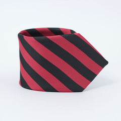 THE BLACK & RED STRIPED TIE SET