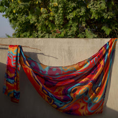 PSYCHEDELIC SPECTRUM SILKEN WRAP