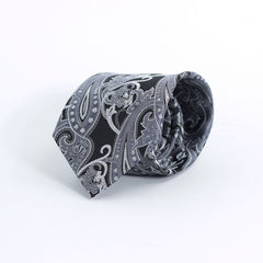 CHARCOAL PAISLEY FESTIVE TIE