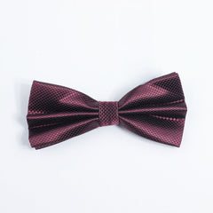 BURGUNDY TEXTURED BOW TIE