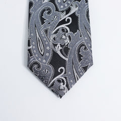 CHARCOAL PAISLEY FESTIVE TIE