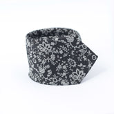 CHARCOAL FLORAL NECKTIE