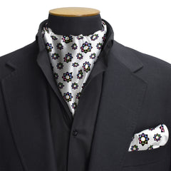 Iridescent Plume — Dual-Sided Cravat & Pocket Squares Set
