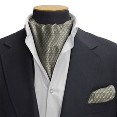ANCHORED NAVY PRIDE SILK CRAVAT & POCKET SQUARE SET