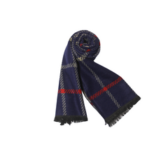 WINDOWPANE CHECK WOOL SCARF