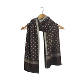 MOCHA MINI PAISLEY WOOL SCARF