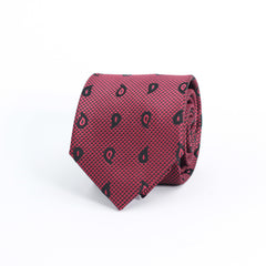 MAROON MINI PAISLEY TIE