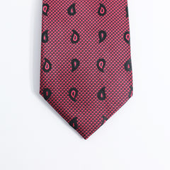 MAROON MINI PAISLEY TIE