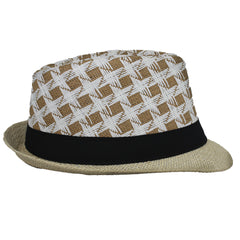 SUMMER BREEZE KHAKI CHECK FEDORA HAT