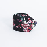 BLACK & RED FLORAL SILK TIE