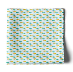MINTY FISH SHOAL SILK POCKET SQUARE