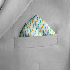MINTY FISH SHOAL SILK POCKET SQUARE