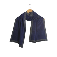 THE MODEST BLUE WOOL SCARF