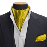 SUNNY FOLIAGE SILK CRAVAT & POCKET SQUARE SET