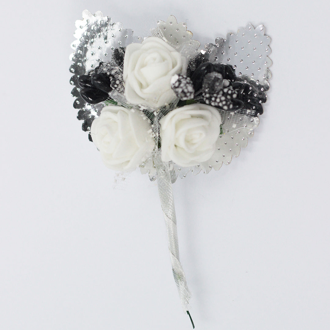 THE WHITE & BLACK BOUTONNIERE
