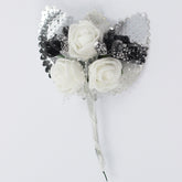 THE WHITE & BLACK BOUTONNIERE