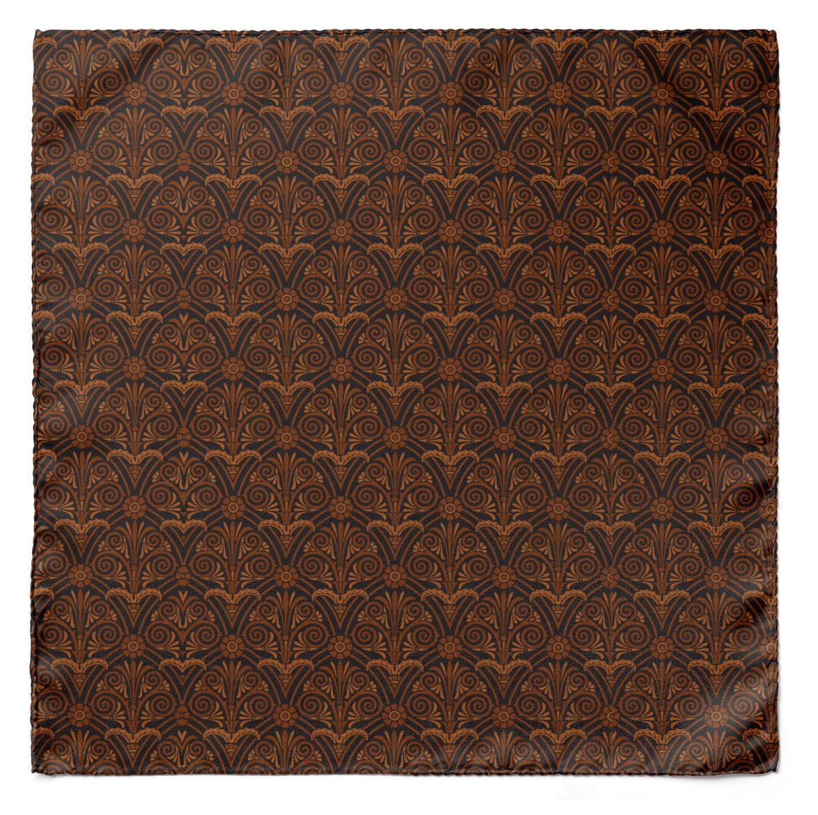 VINTAGE BROWN SILK POCKET SQUARE