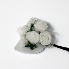 THE WHITE BOUQUET BOUTONNIERE