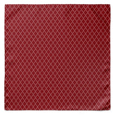 MAROON WHITE TARTAN SILK POCKET SQUARE
