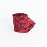 RED & BLACK PAISLEY FESTIVE TIE