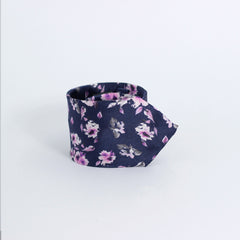 BLUE & PURPLE FLORAL SILK TIE