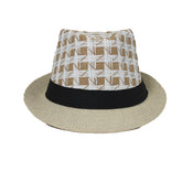 SUMMER BREEZE KHAKI CHECK FEDORA HAT